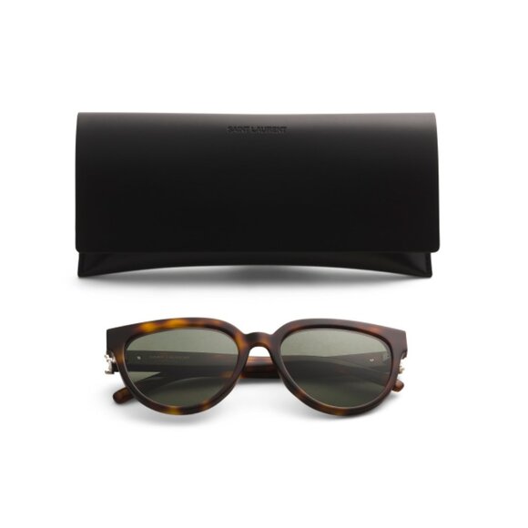 SAINT LAURENT Havana Green 54mm Sunglasses - Picture 1 of 2